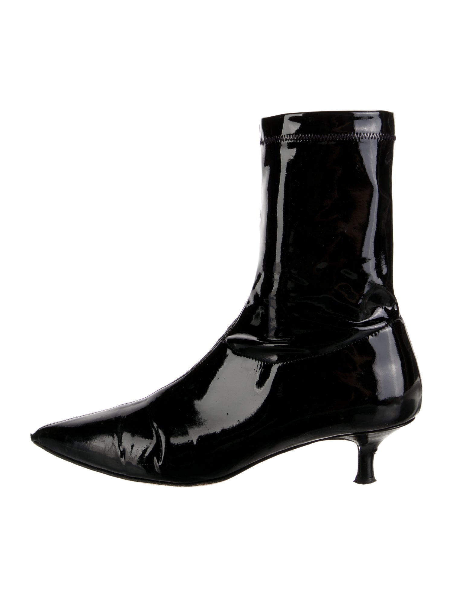 Tibi Patent Leather Chelsea Boots