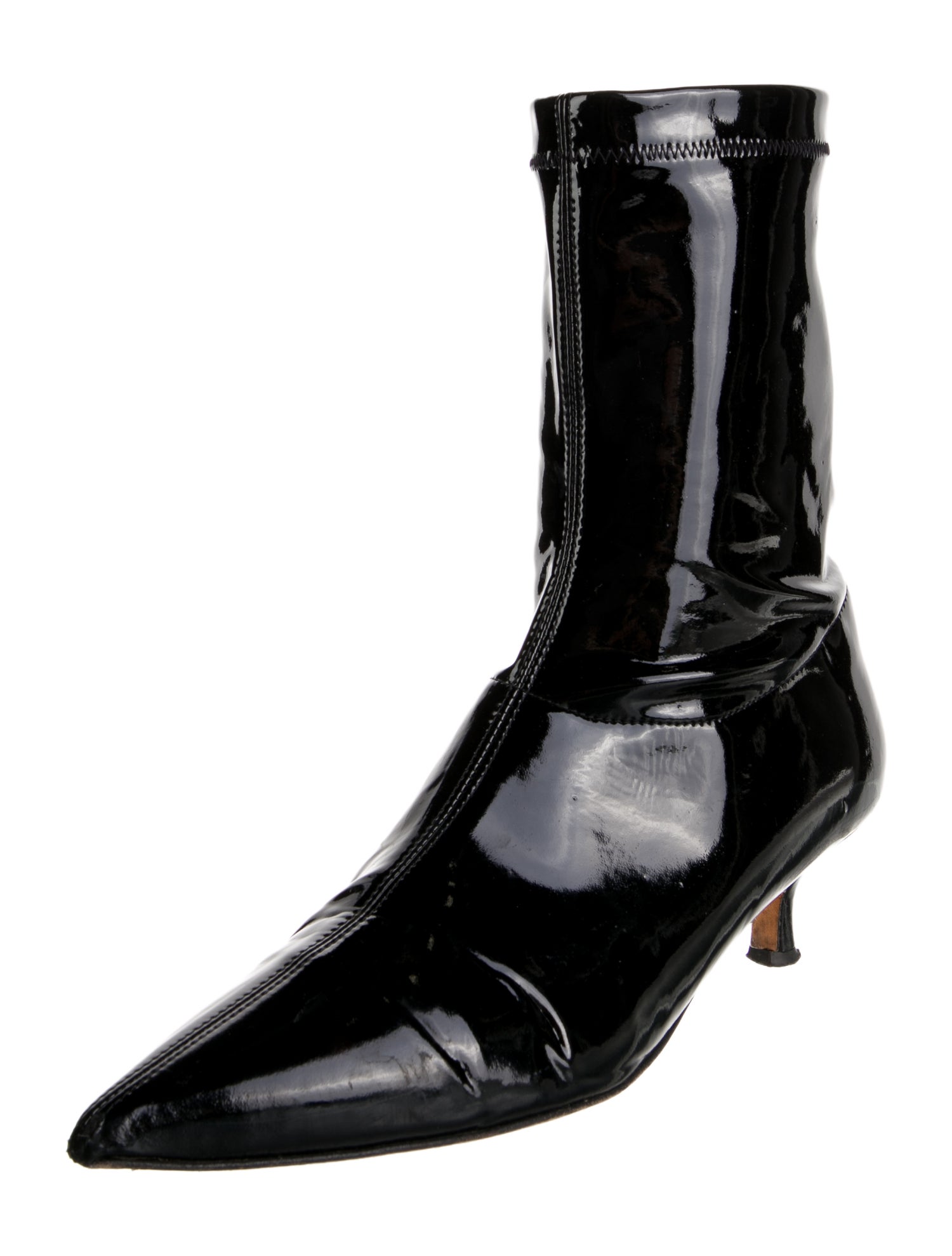 Tibi Patent Leather Chelsea Boots
