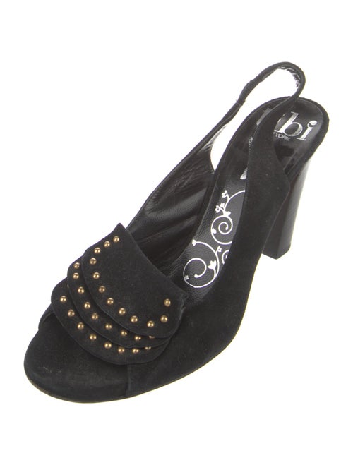 Tibi Suede Printed Slingback Sandals