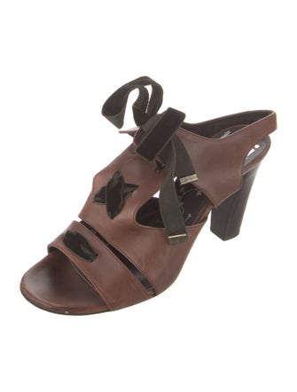 Tibi Leather Slingback Sandals