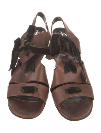 Tibi Leather Slingback Sandals