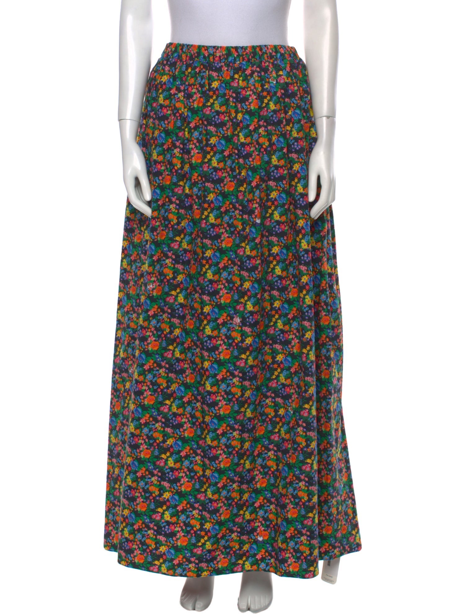 Tibi Floral Print Long Skirt