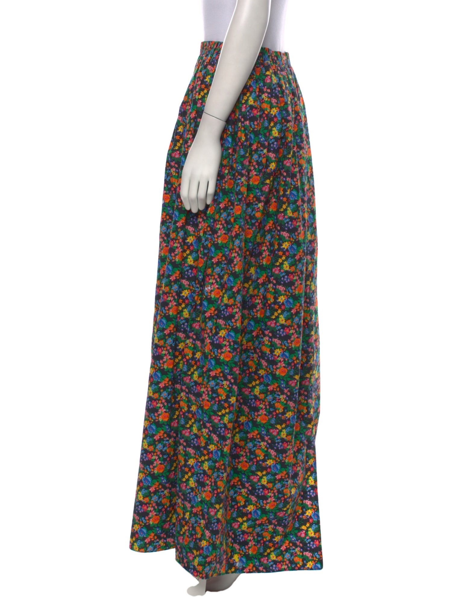 Tibi Floral Print Long Skirt