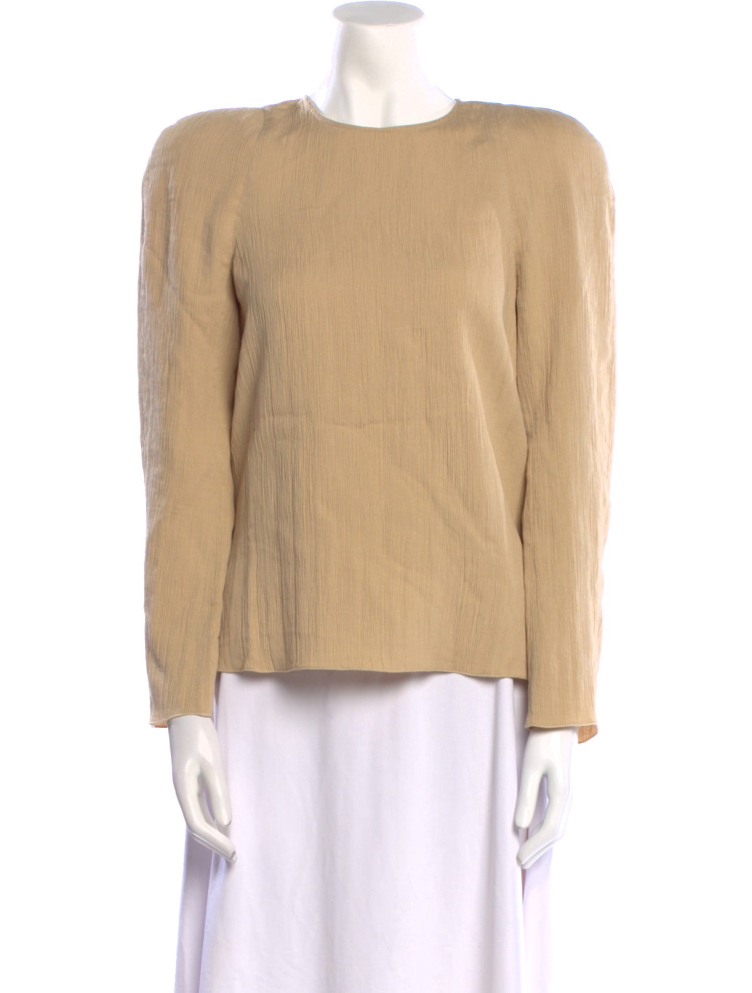 Tibi Virgin Wool Crew Neck Top