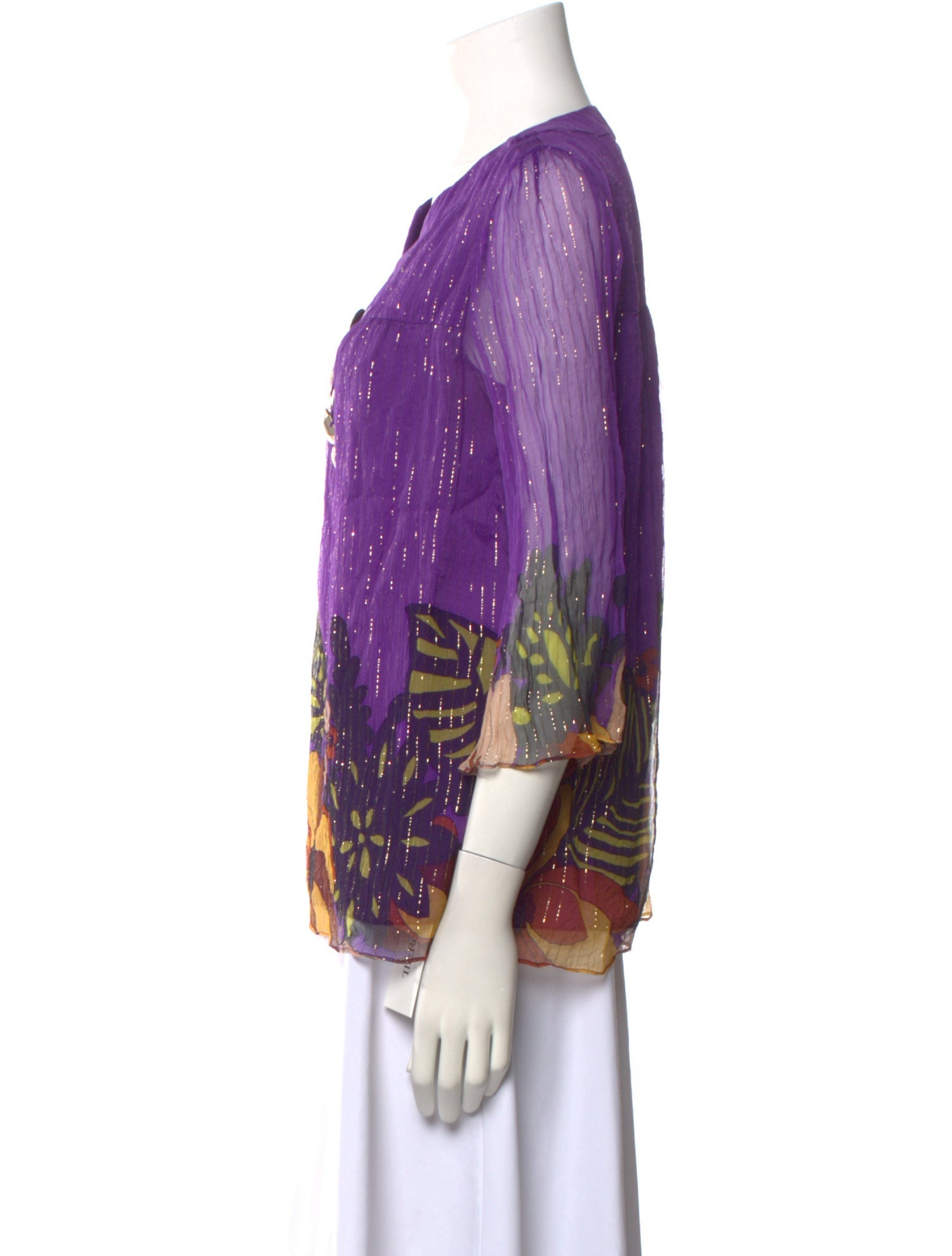 Tibi Silk Printed Blouse