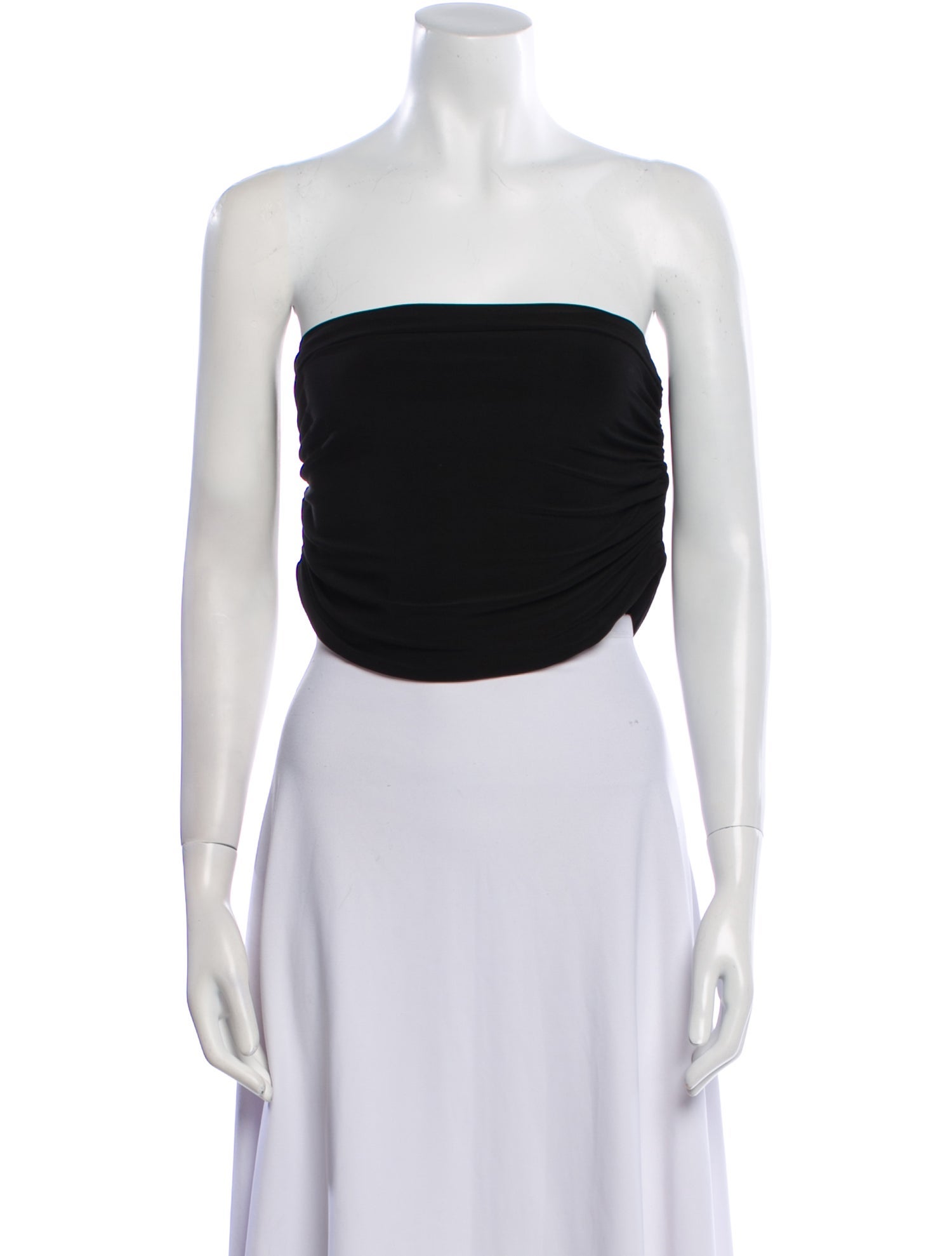 Tibi Wool Strapless Crop Top
