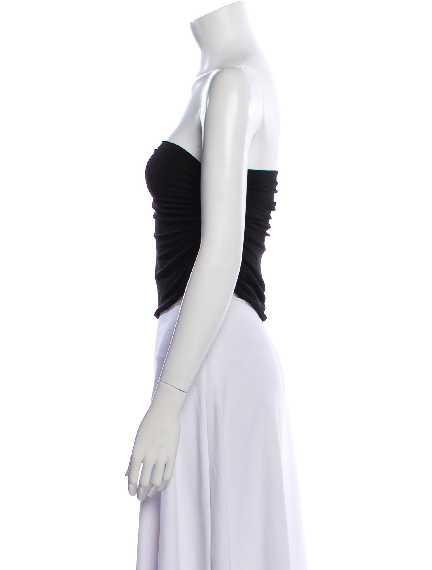 Tibi Wool Strapless Crop Top