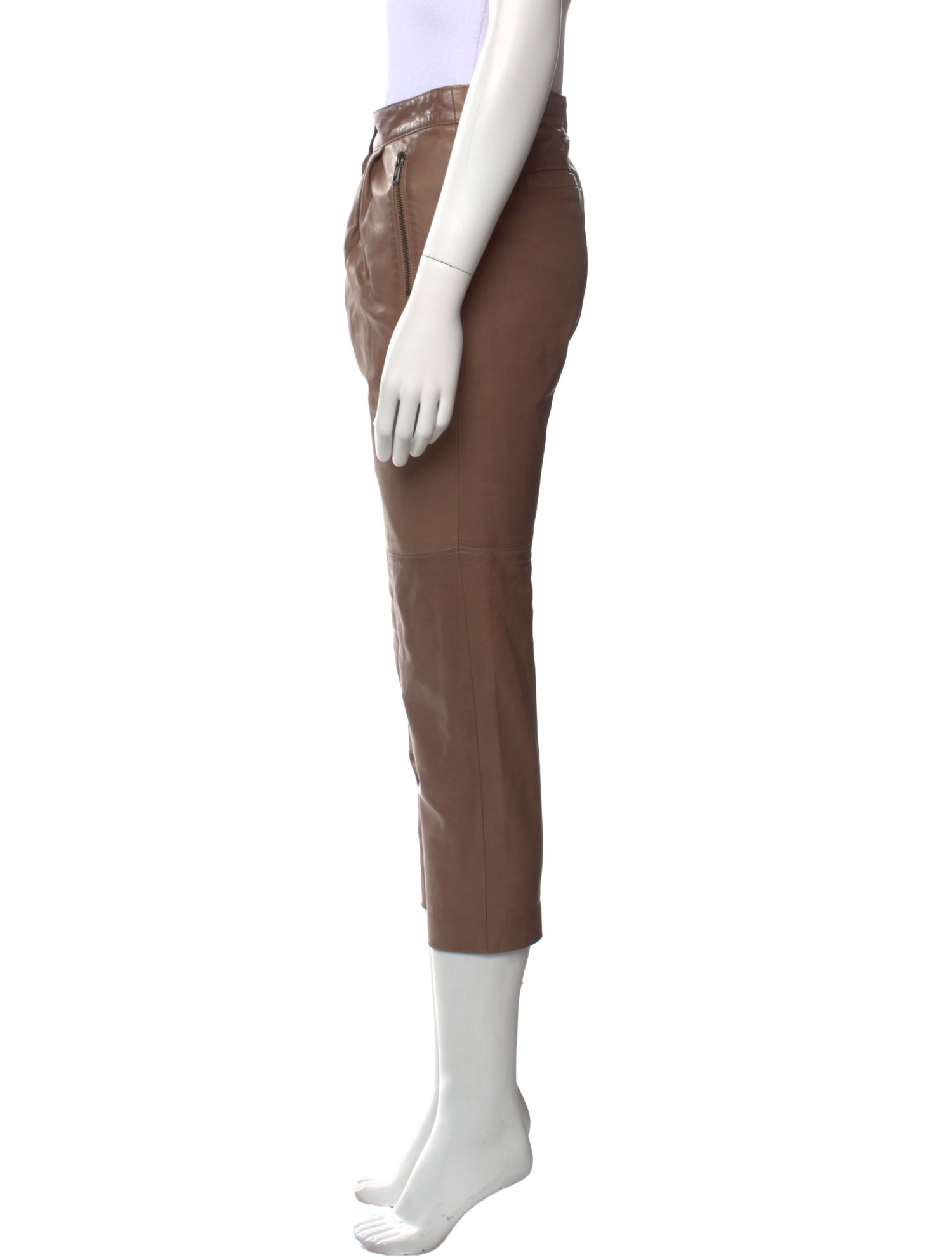 Tibi Leather Skinny Leg Pants