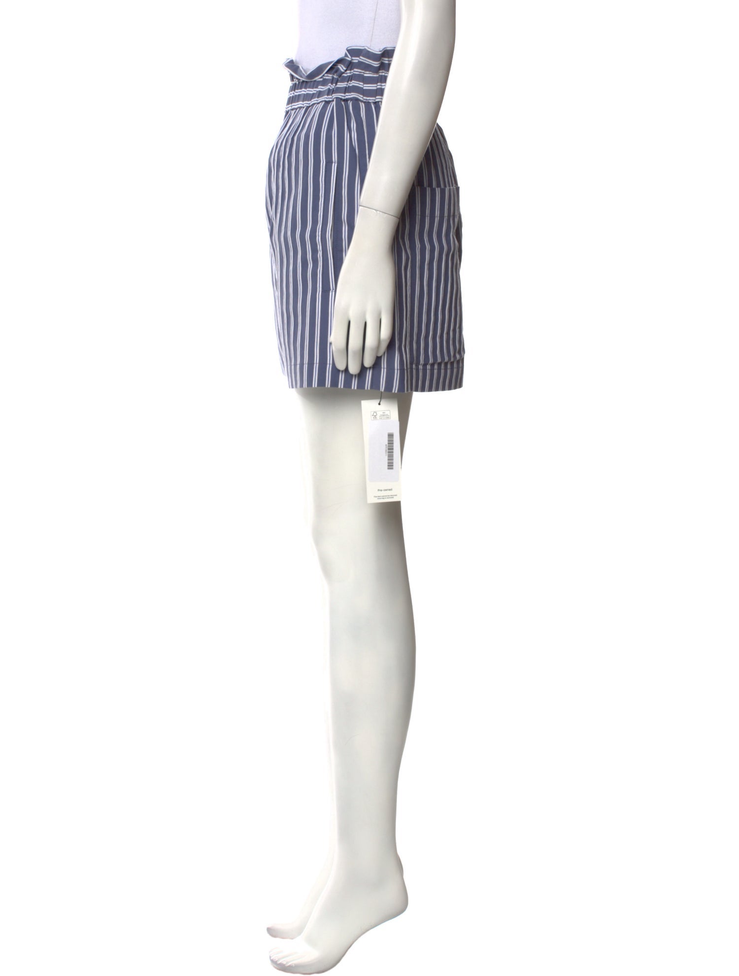 Tibi Striped Mini Shorts