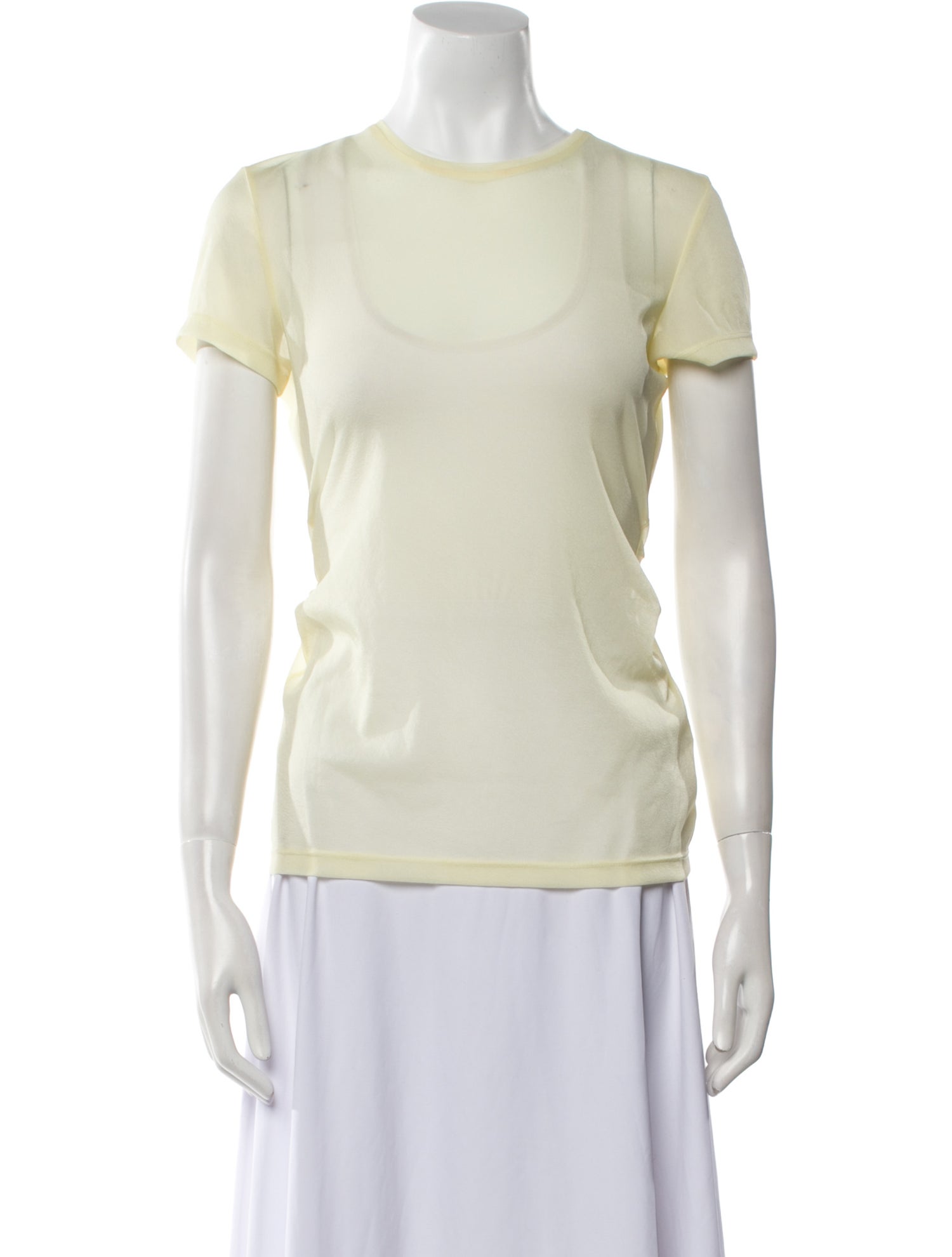 Tibi Crew Neck Short Sleeve T-Shirt