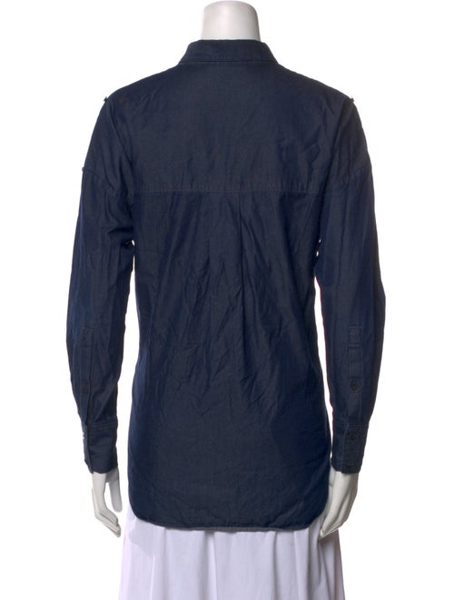 Tibi Long Sleeve Button-Up Top