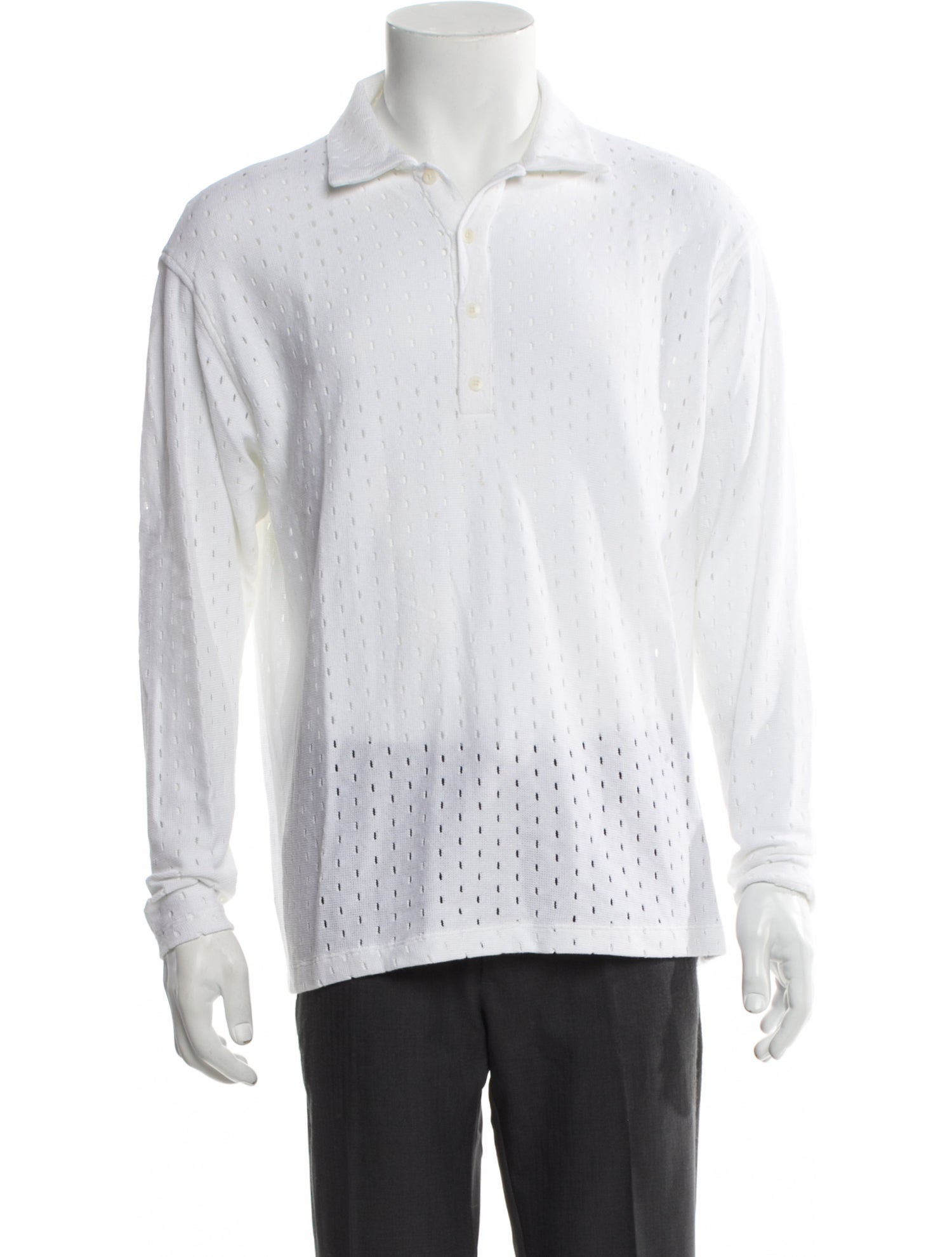 Tibi Collar Long Sleeve Polo Sweater