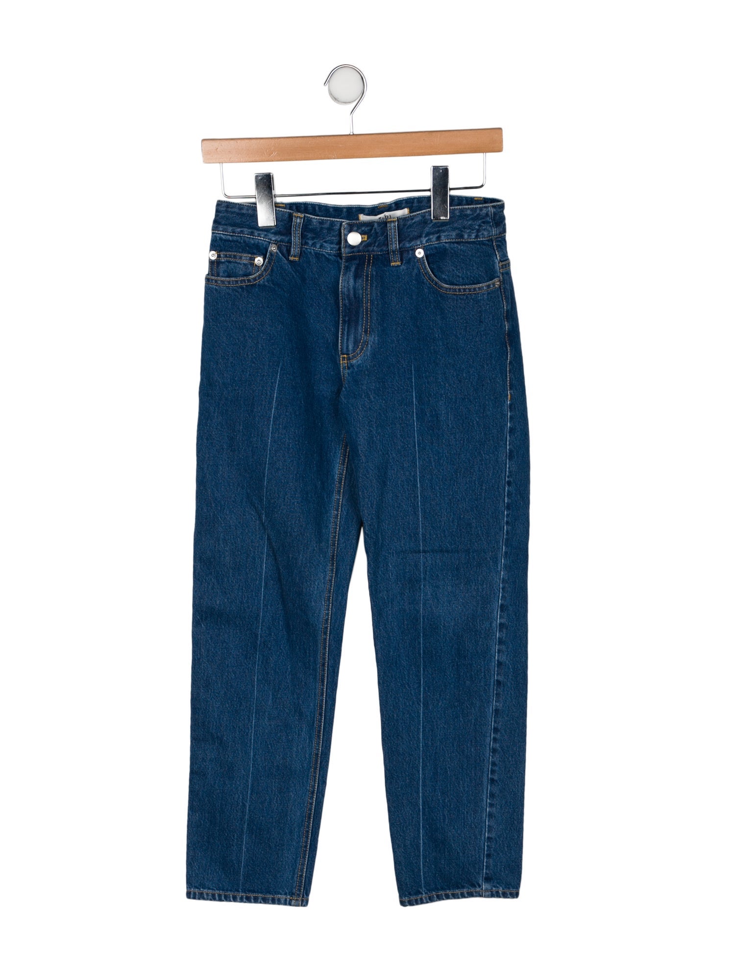 Tibi Mid-Rise Straight Leg Jeans