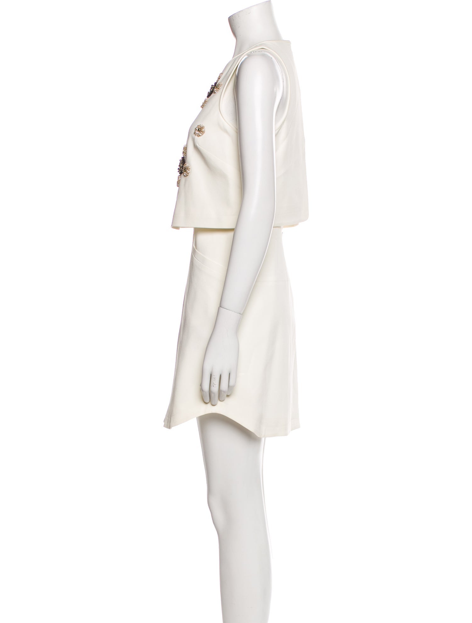 Tibi Crew Neck Mini Dress