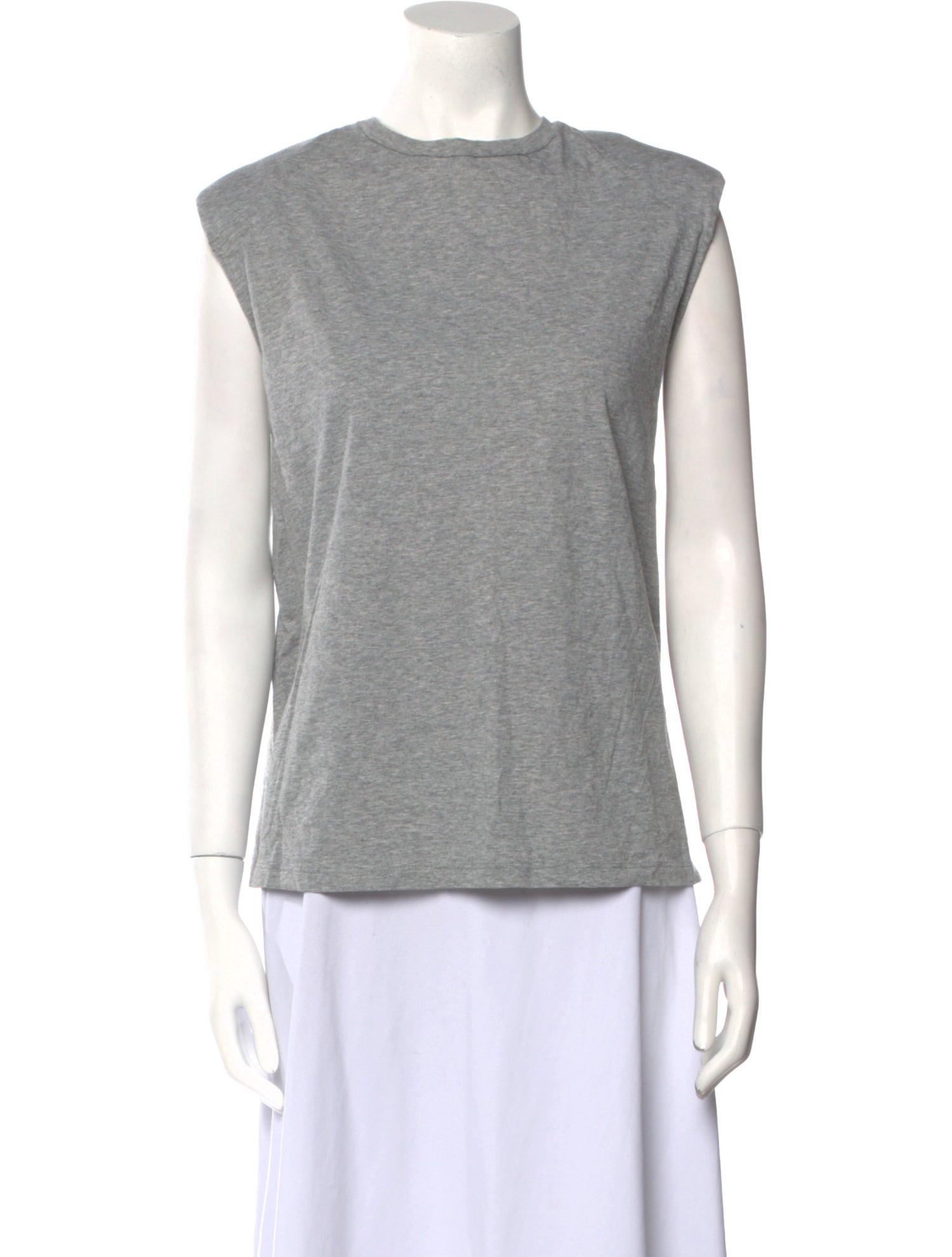 Tibi Crew Neck Sleeveless Top