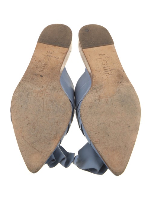 Tibi Leather Bow Accents Mules
