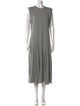 Tibi Crew Neck Long Dress