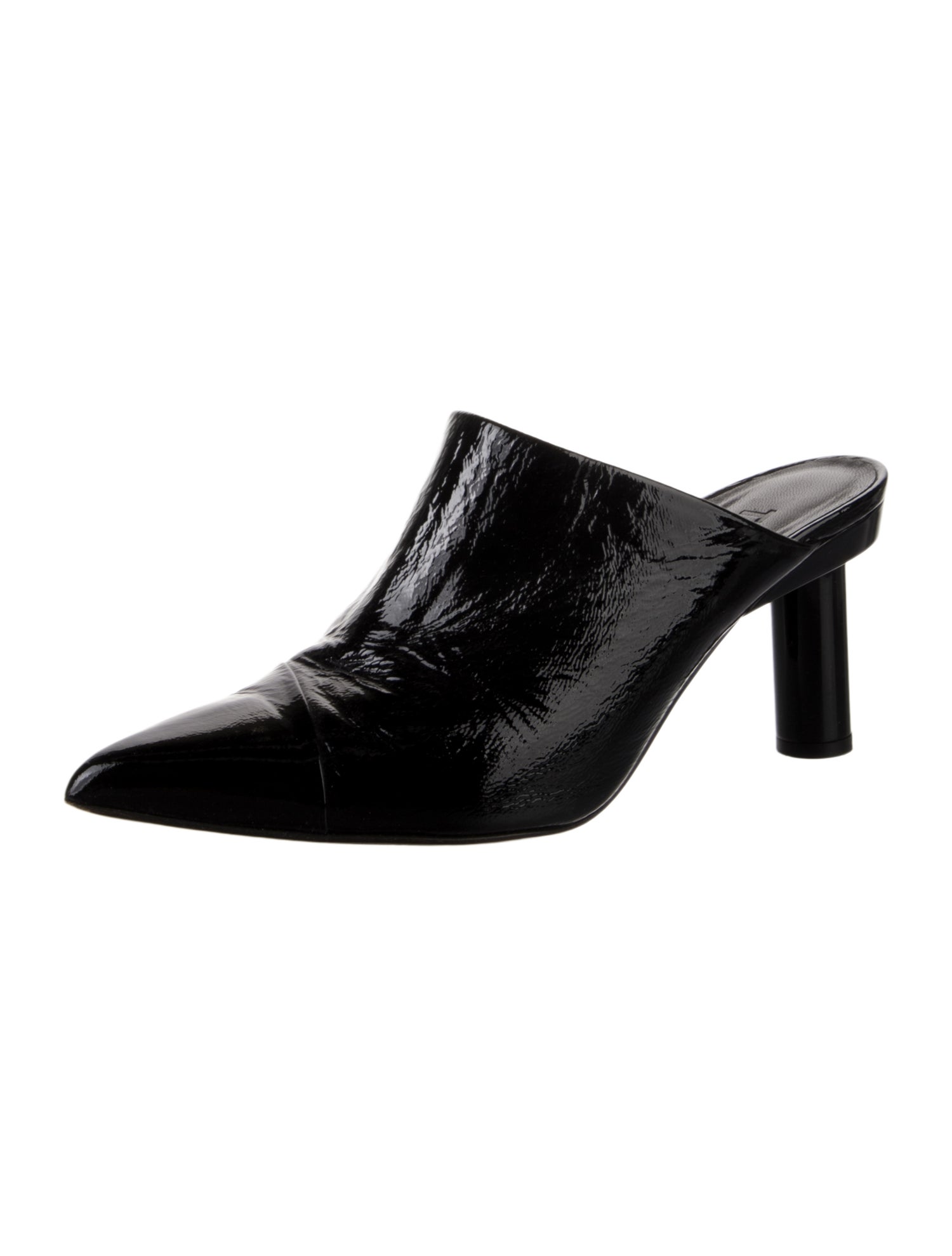 Tibi Patent Leather Mules - Black Pumps, Shoes - WTI180684 | The RealReal