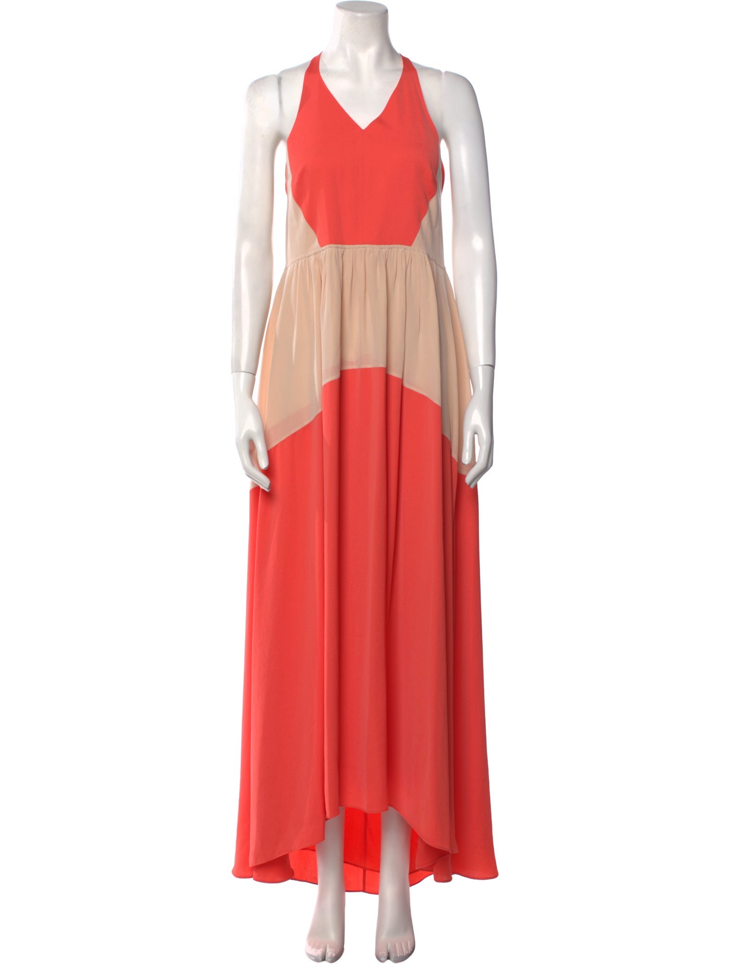 Tibi Colorblock Pattern Long Dress