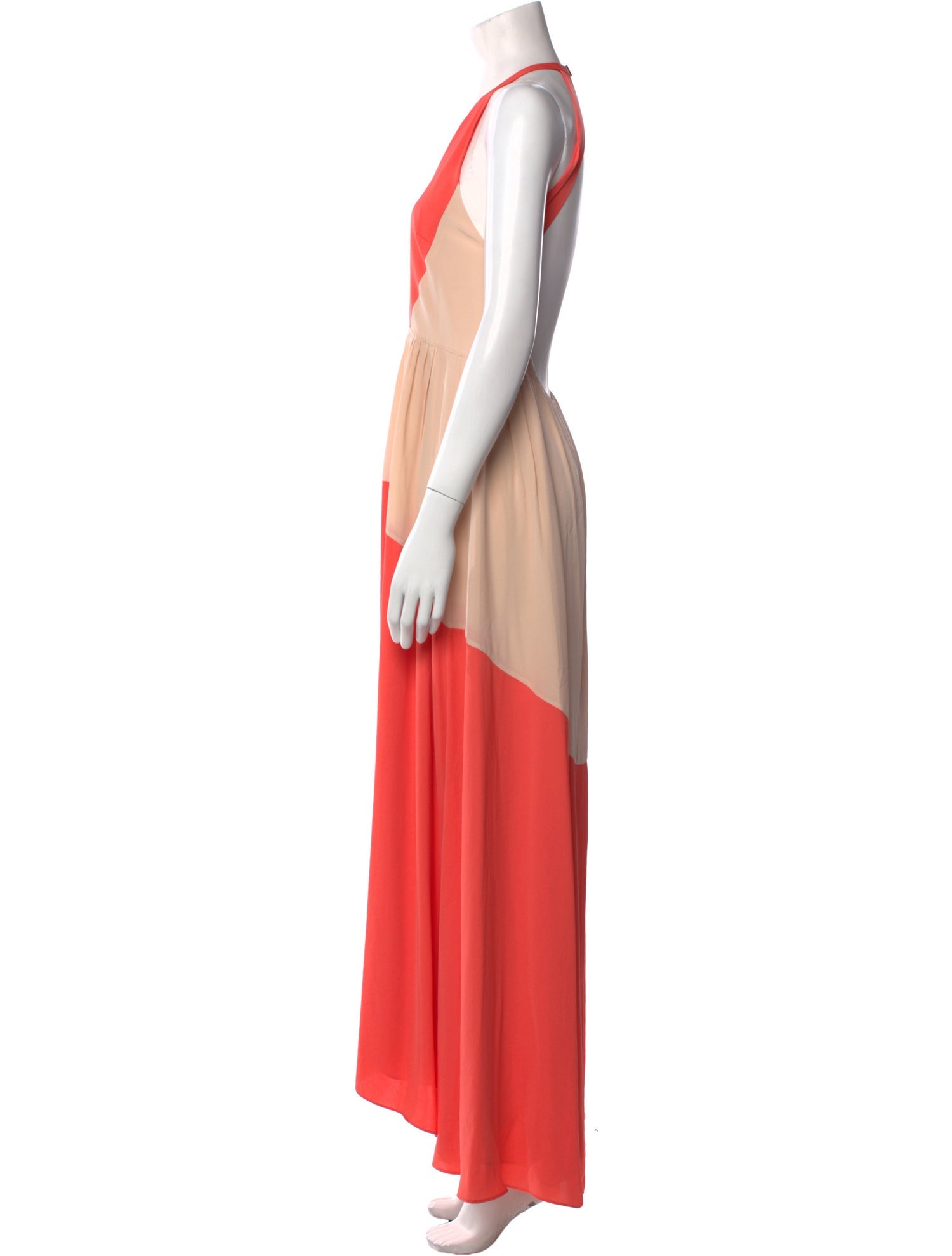 Tibi Colorblock Pattern Long Dress