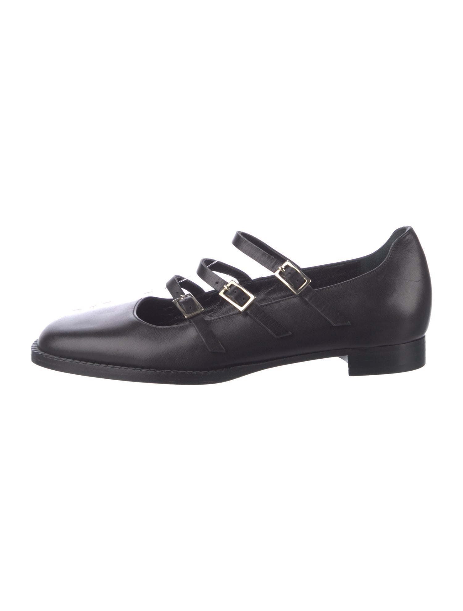 Tibi Leather Mary Jane Flats