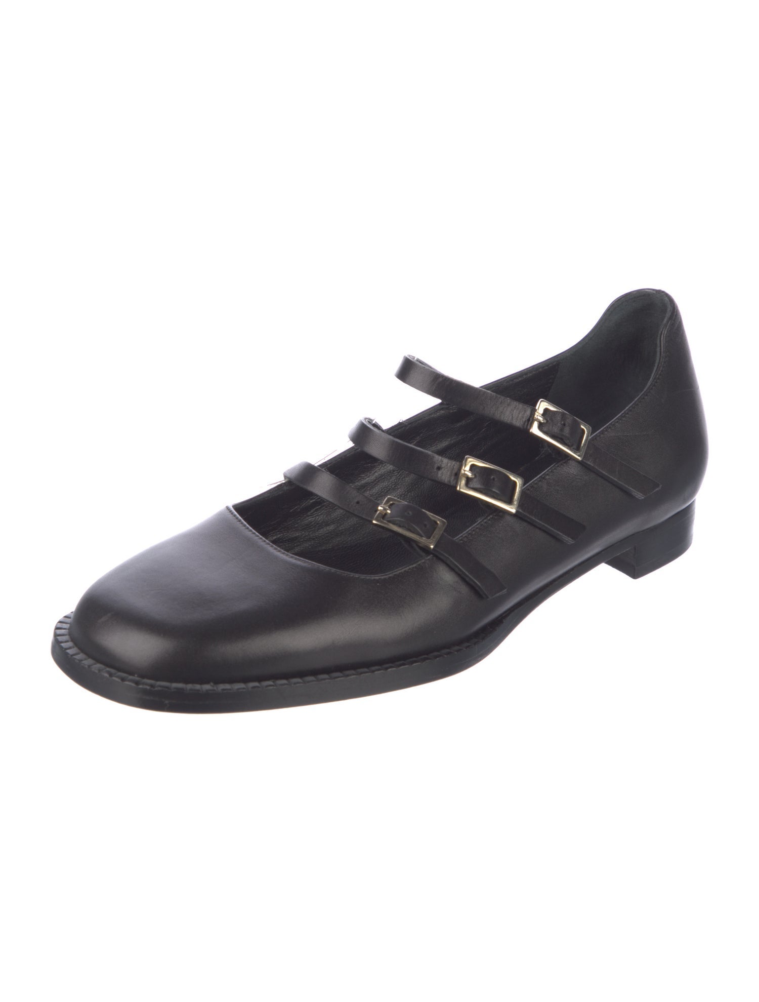 Tibi Leather Mary Jane Flats