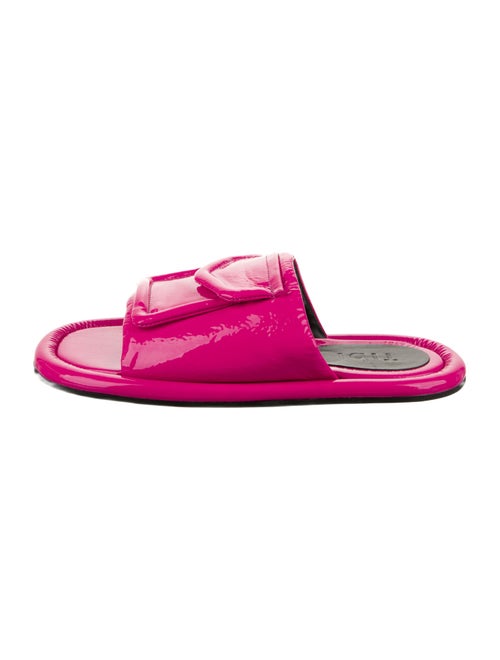 Tibi Patent Leather Flip Flops