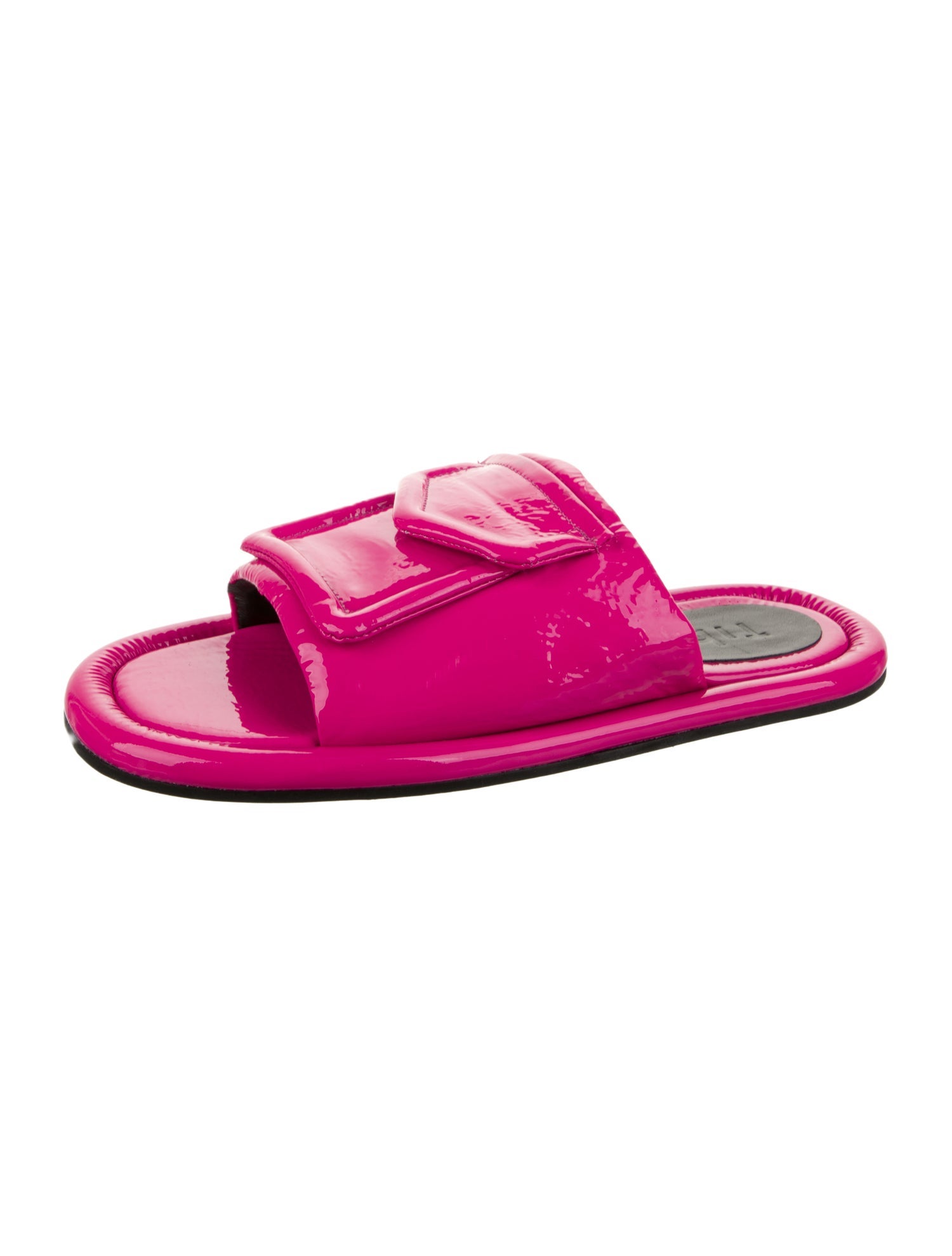 Tibi Patent Leather Flip Flops