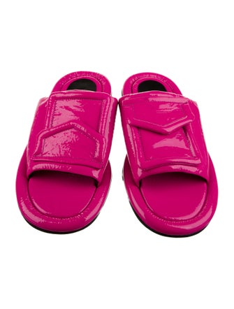 Tibi Patent Leather Flip Flops