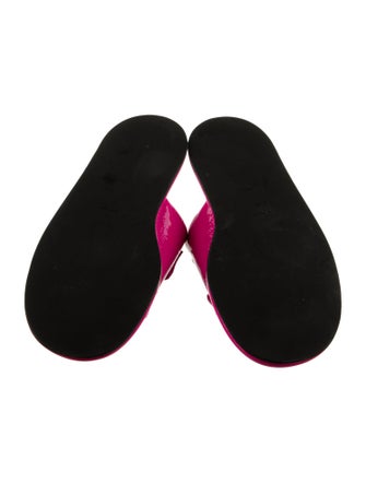 Tibi Patent Leather Flip Flops