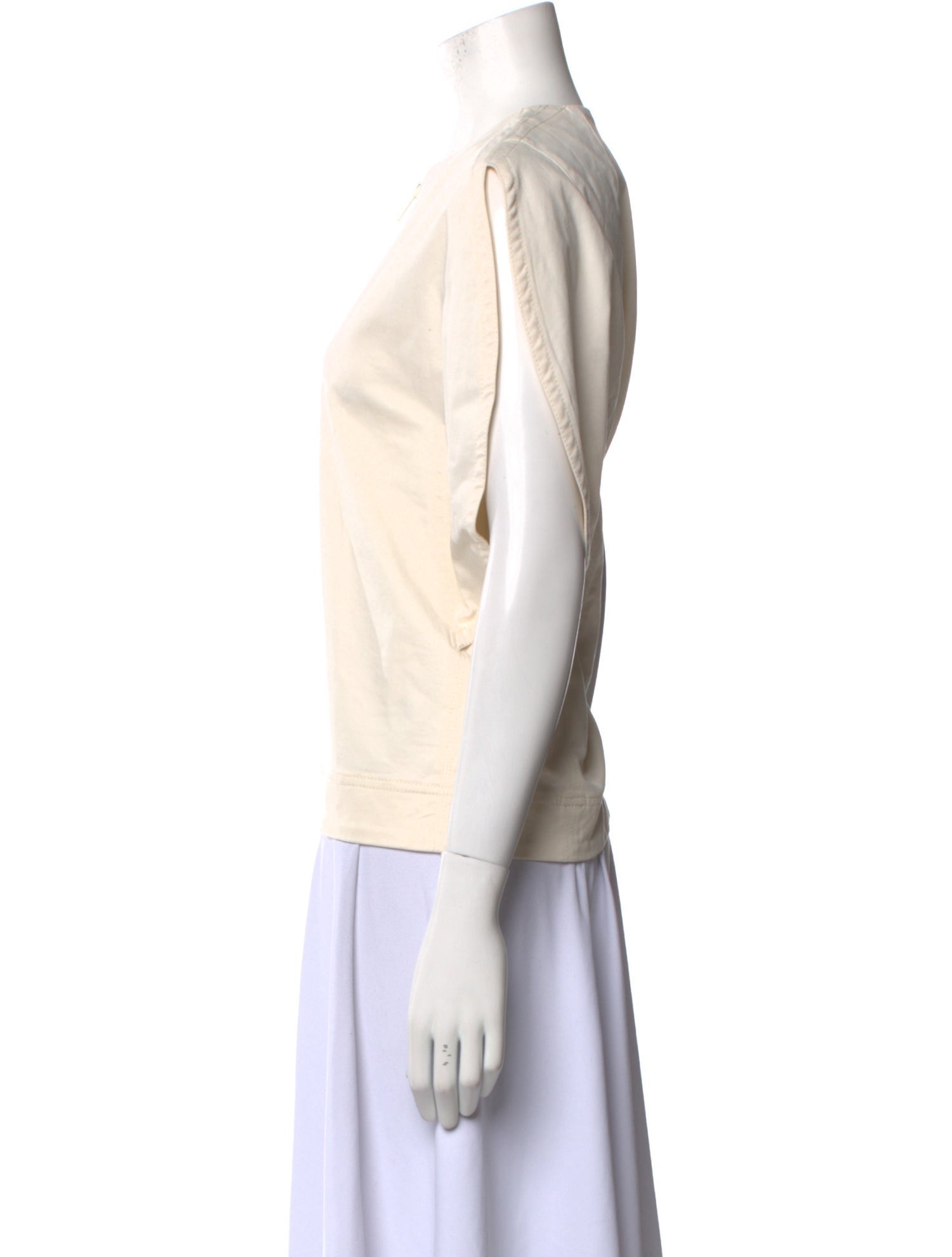 Tibi Crew Neck Short Sleeve Top