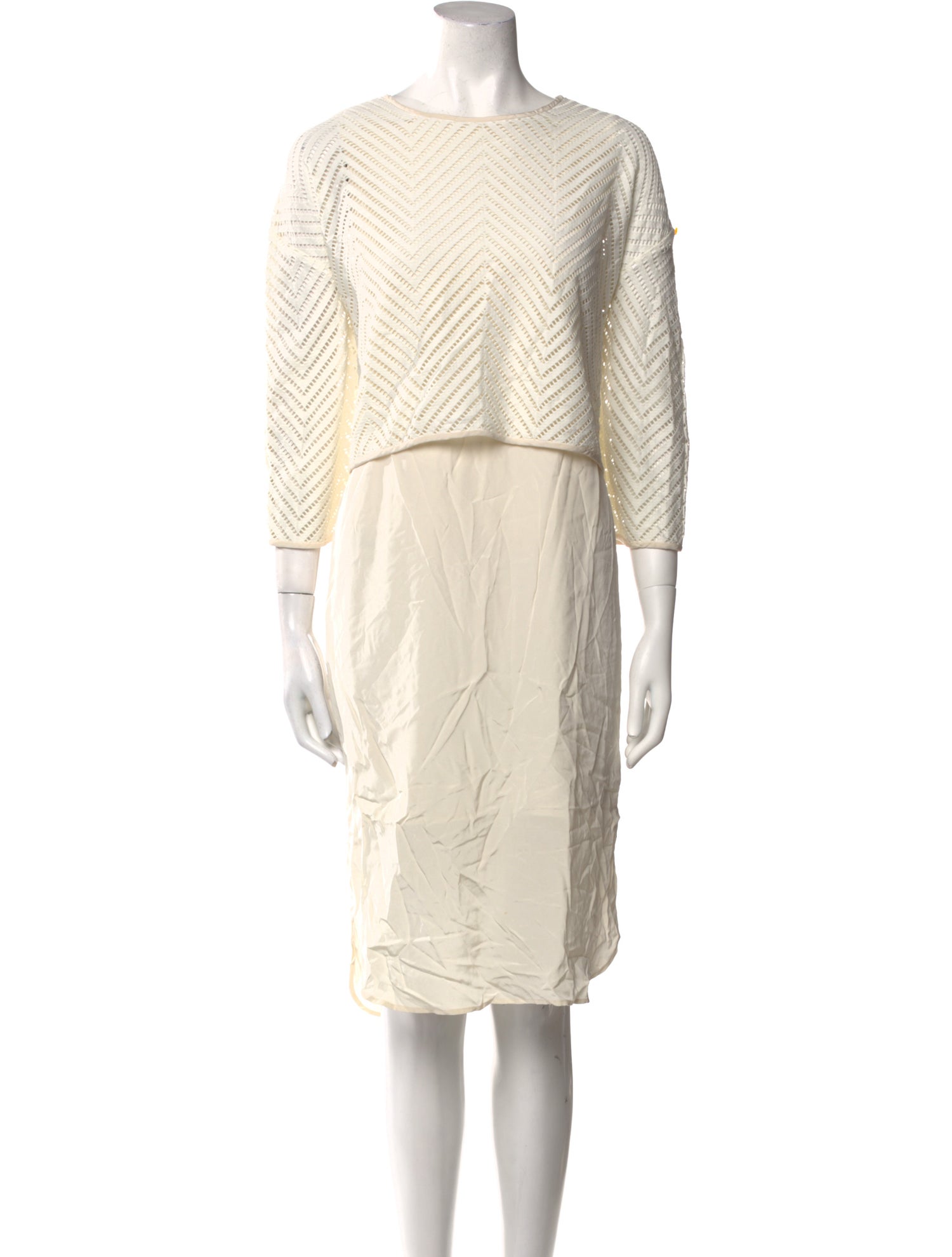 Tibi Bateau Neckline Midi Length Dress