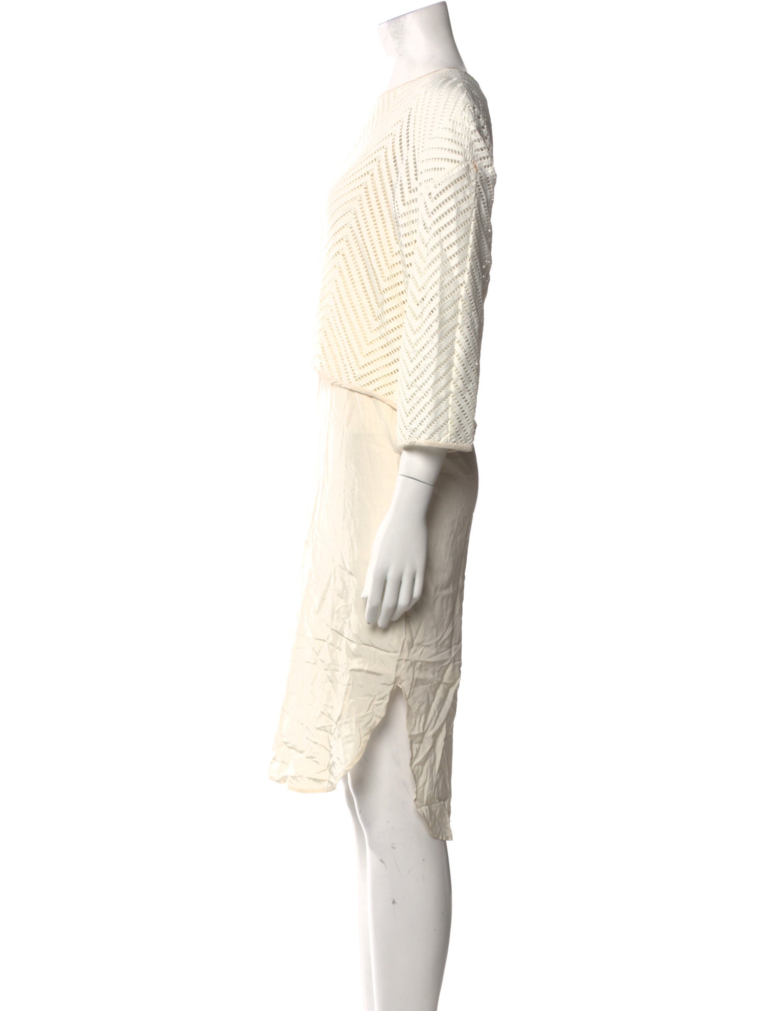 Tibi Bateau Neckline Midi Length Dress