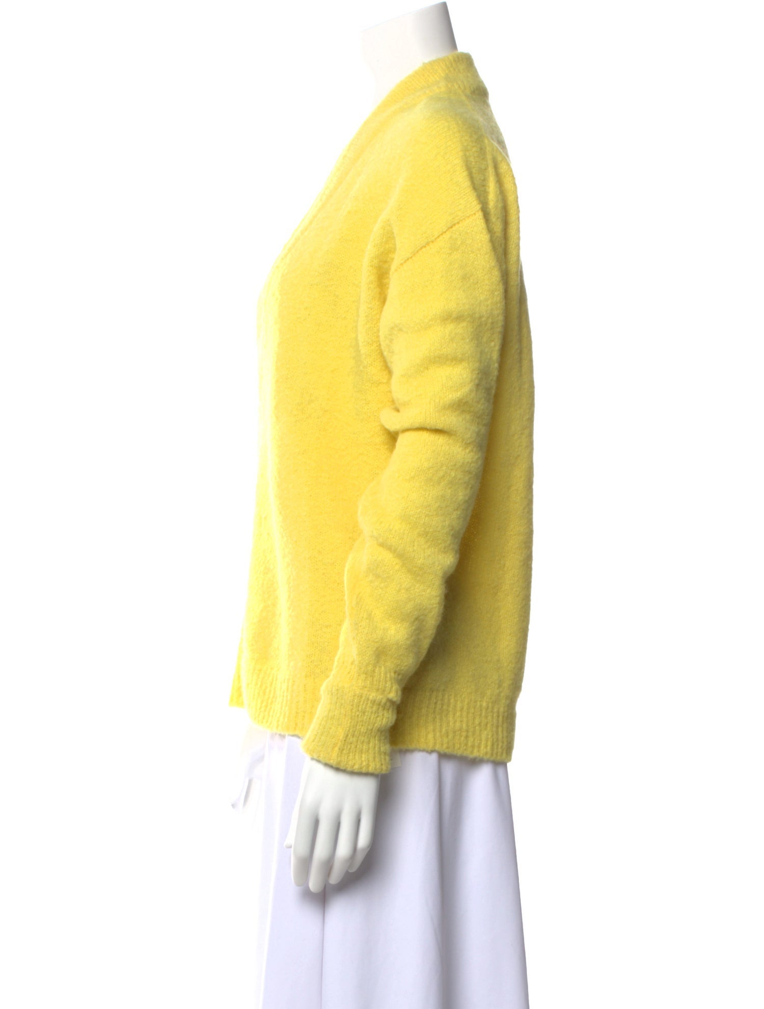 Tibi Alpaca V-Neck Sweater