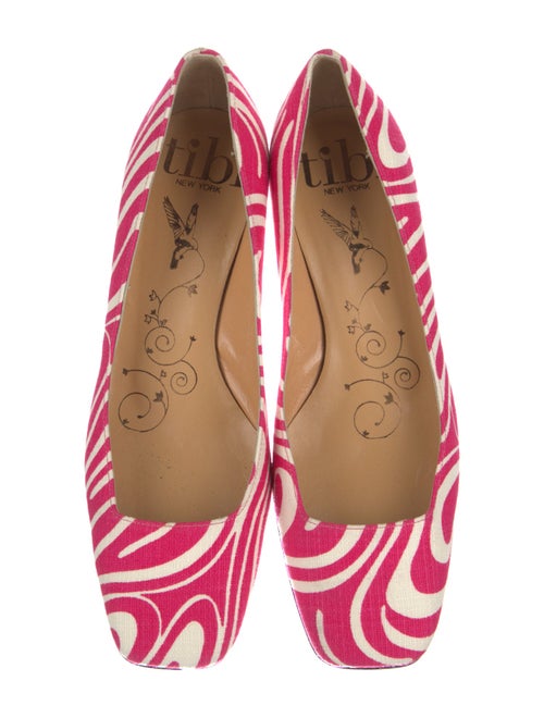 Tibi Canvas Printed Slingback Pumps