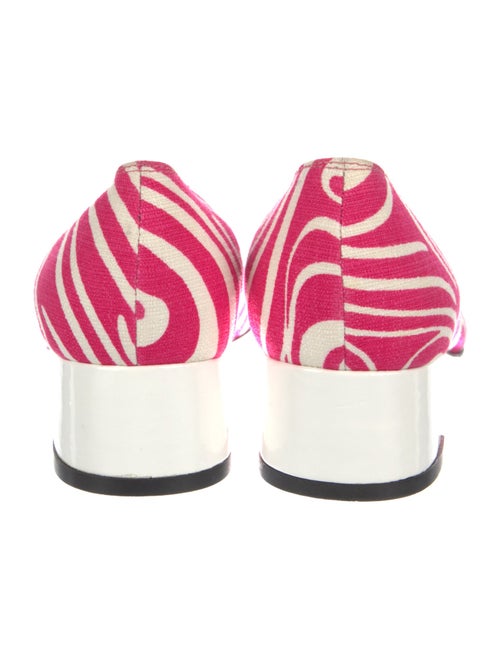 Tibi Canvas Printed Slingback Pumps