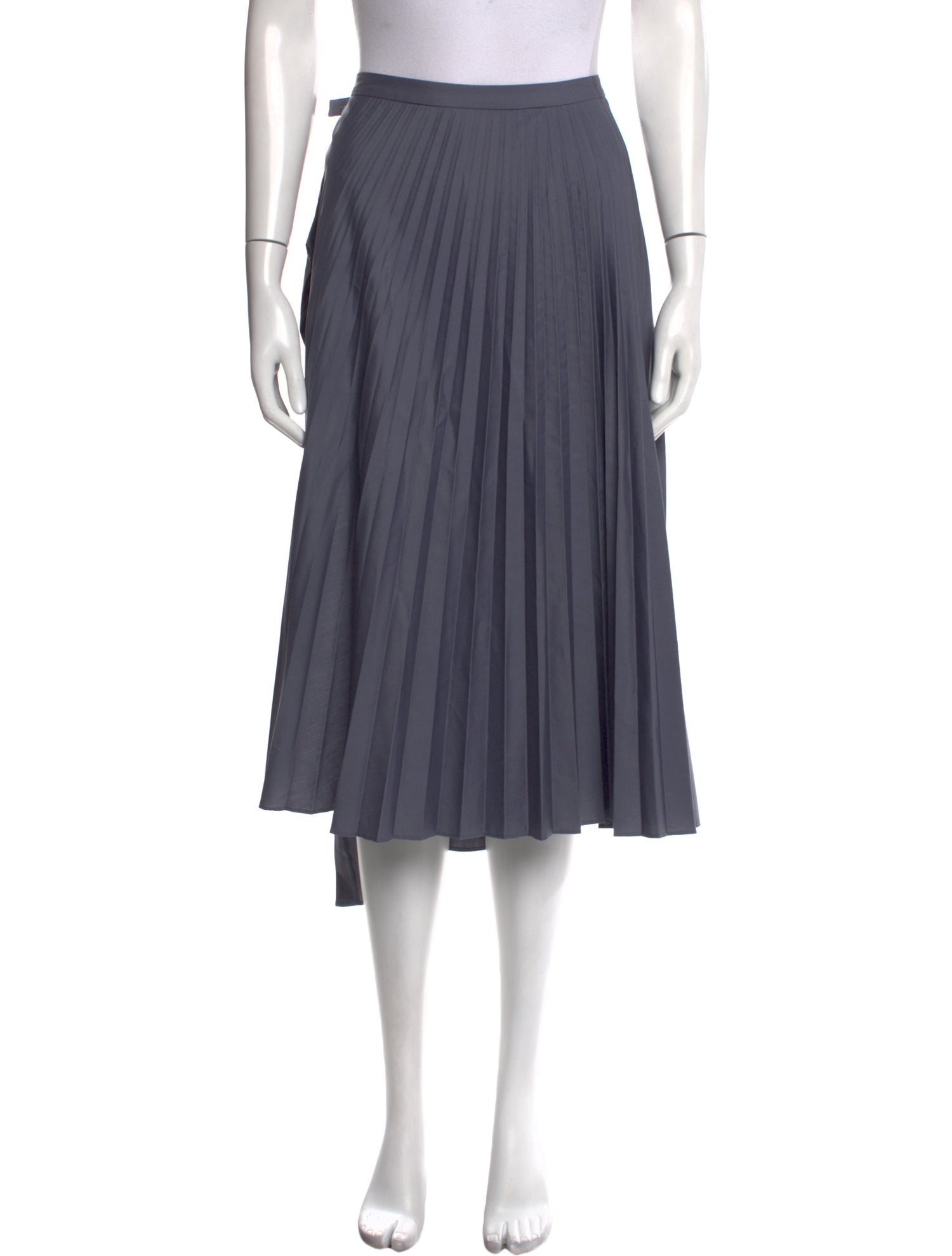 Tibi Pleated Accents Midi Length Skirt