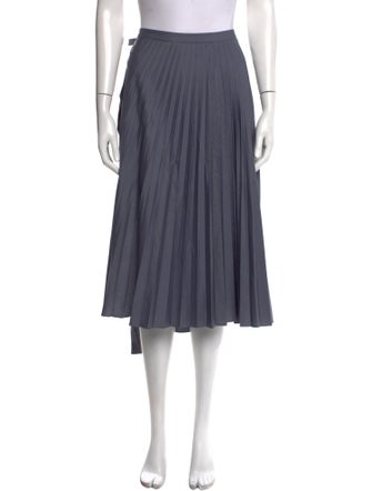 Tibi Pleated Accents Midi Length Skirt