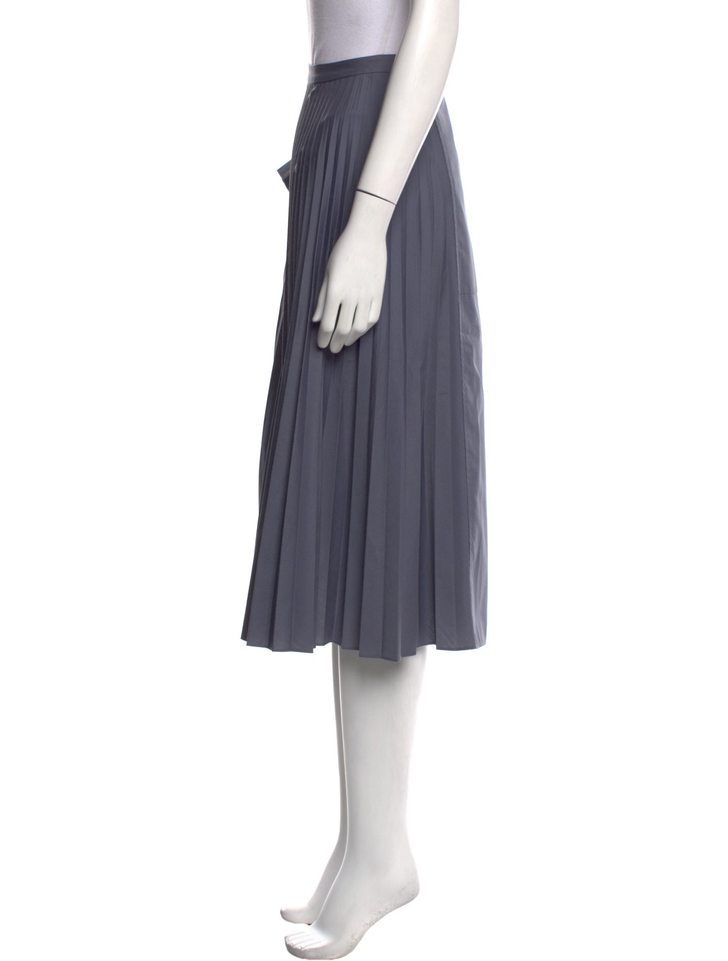 Tibi Pleated Accents Midi Length Skirt