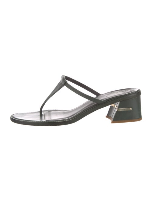 Tibi Leather T-Strap Sandals