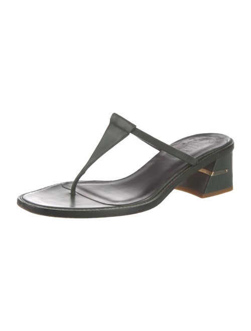 Tibi Leather T-Strap Sandals