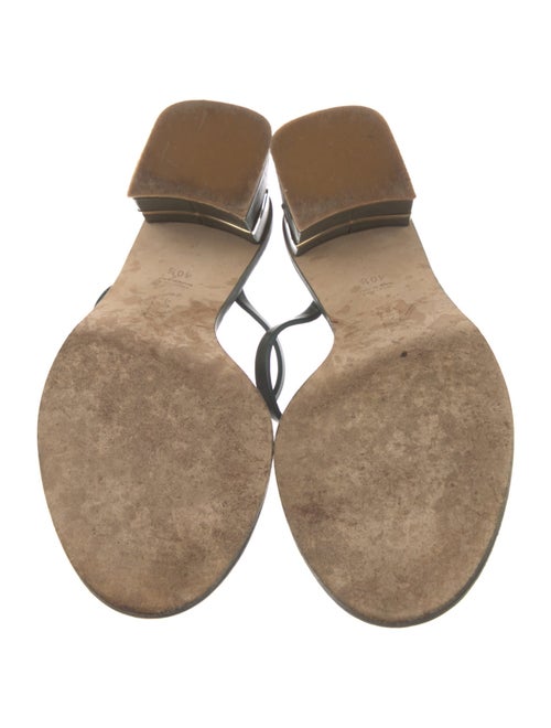 Tibi Leather T-Strap Sandals