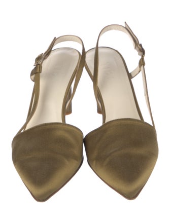 Tibi Satin Slingback Pumps