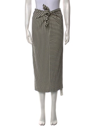 Tibi Striped Midi Length Skirt