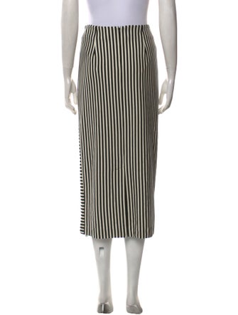 Tibi Striped Midi Length Skirt