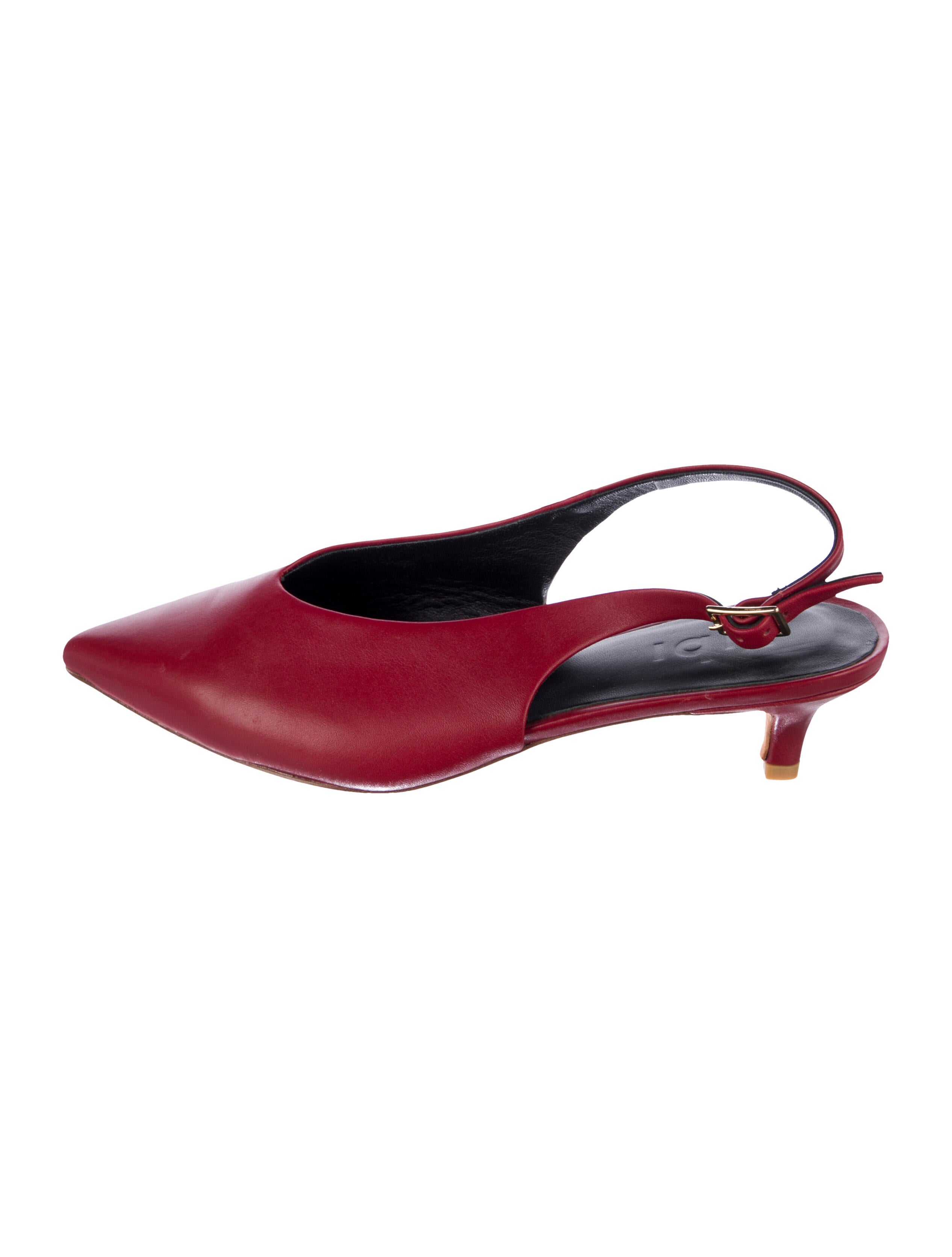 Tibi Leather Slingback Pumps