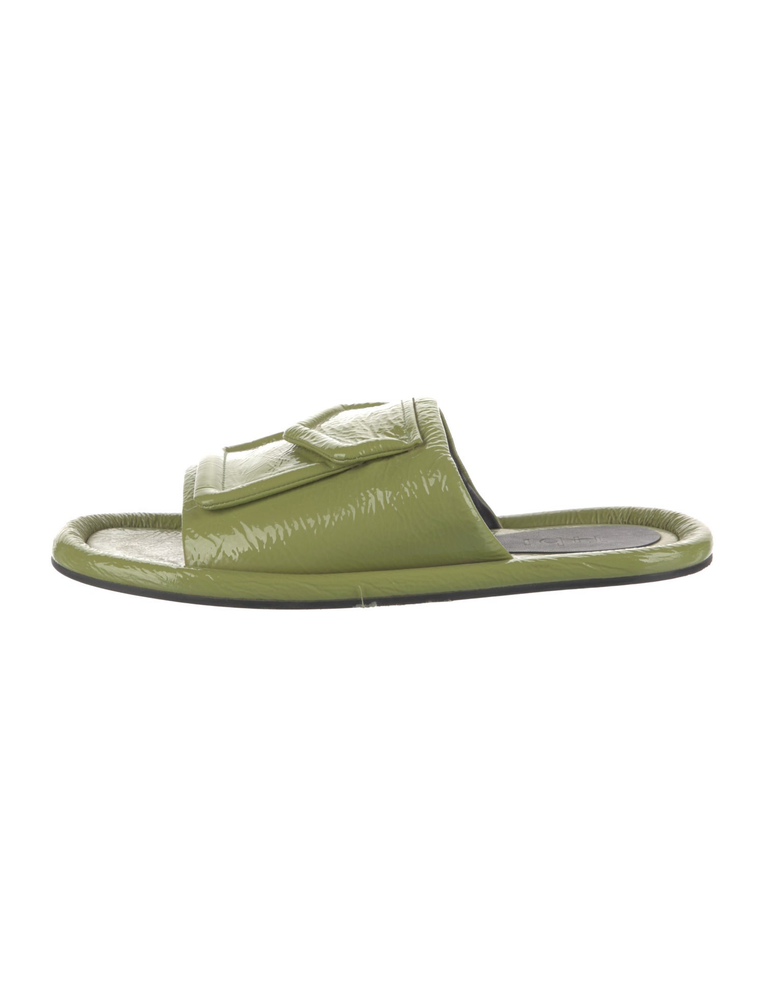 Tibi Patent Leather Slides