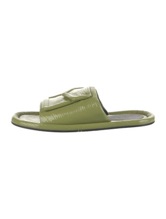 Tibi Patent Leather Slides
