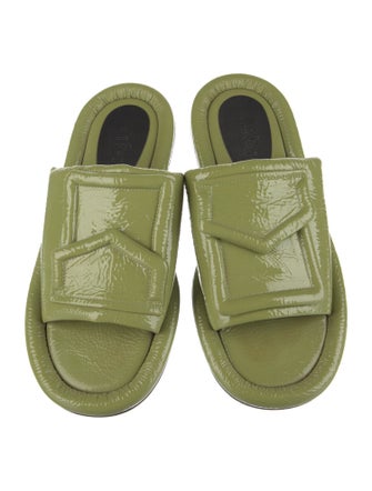 Tibi Patent Leather Slides