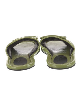 Tibi Patent Leather Slides